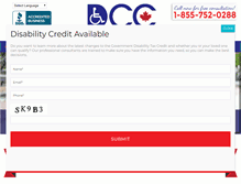 Tablet Screenshot of disabilitycreditconsultants.ca